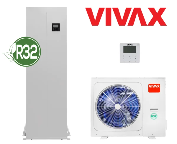 VIVAX gaiss-ūdens siltumsūknis HPS ar integrētu boileri (6–16 kW; 190–240 L)